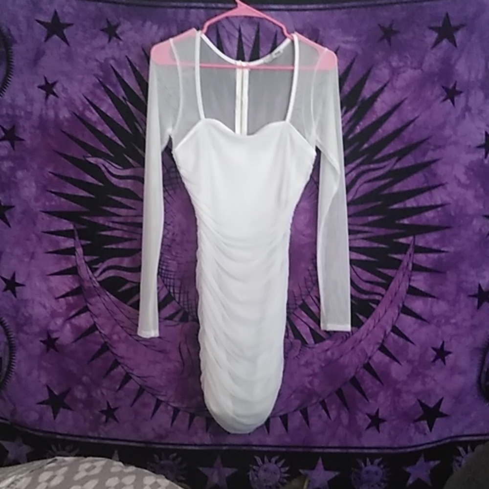 White mini dress